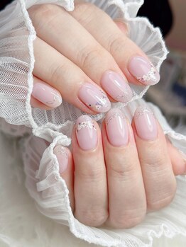 ヒカリネイル(Hikari Nail)/フレンチフラワー