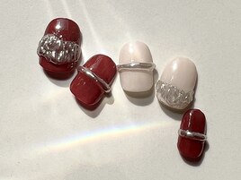 大人可愛いリングネイル◇