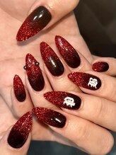 Nailstudio Remede【ネイルスタジオ ルメッド】/ラメ×カラーグラデーション