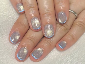 ウルネイル(Uru nail)/マグネット＋フレンチネイル