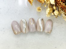 キャンアイドレッシー 足利店(Can I Dressy)/秋・大人可愛い上品ネイル￥6000