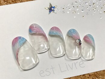 エストリブレ(estLivre)/カラーマーブルフレンチ