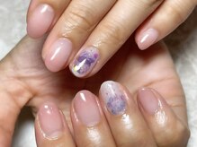 レディグリッター(Lady glitter)/シンプル紫陽花ネイル