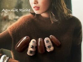 【チェックネイル】