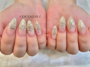 ココロバ ネイルアンドビューティーサロン(COCOLOBA)/シルバーラメグラデーション☆