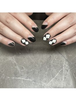 チャイ 大阪上本町店(chai)/アーガイルネイル ジェル乗せ