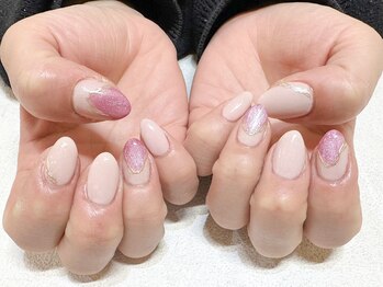 ライトウェーブ 長野駅前店/ピンクマグの春ネイル♪