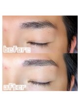 ビューステージ アイブロウサロン 徳島/メンズ　ストレート眉