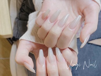 ウサギネイル 新大久保店(usagi nail)/マグネットフレンチ秋可愛い