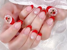 ラルネイル 大宮(Lull. nail)/#サンタ #Xmas #赤 #フレンチ