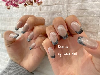 ボージュ バイ ルアナネイル(BeauJu by Luana Nail)/マグ×キラキラフレンチ