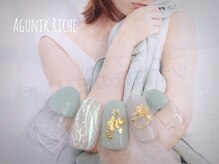 アグニークリッシェ(Agunik Riche)/【押し花ネイル】