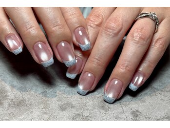 テンプテーション ネイル スタジオ(Temptation nail studio)/血色マグ×パステルフレンチ