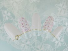 シューズネイルプロデュース/ツイードフレンチネイル