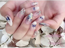 蝶ネイル￥9980