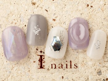 アイネイルズ 町田店(I nails)/パープルニュアンスシェル8480円