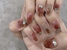 アンダースペル 桜木店(UNDER SPEL)/brown nuance nail