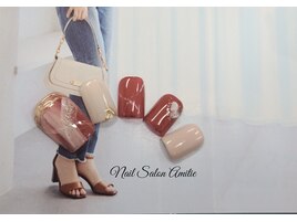 綺麗めニュアンスfoot nail＊-*