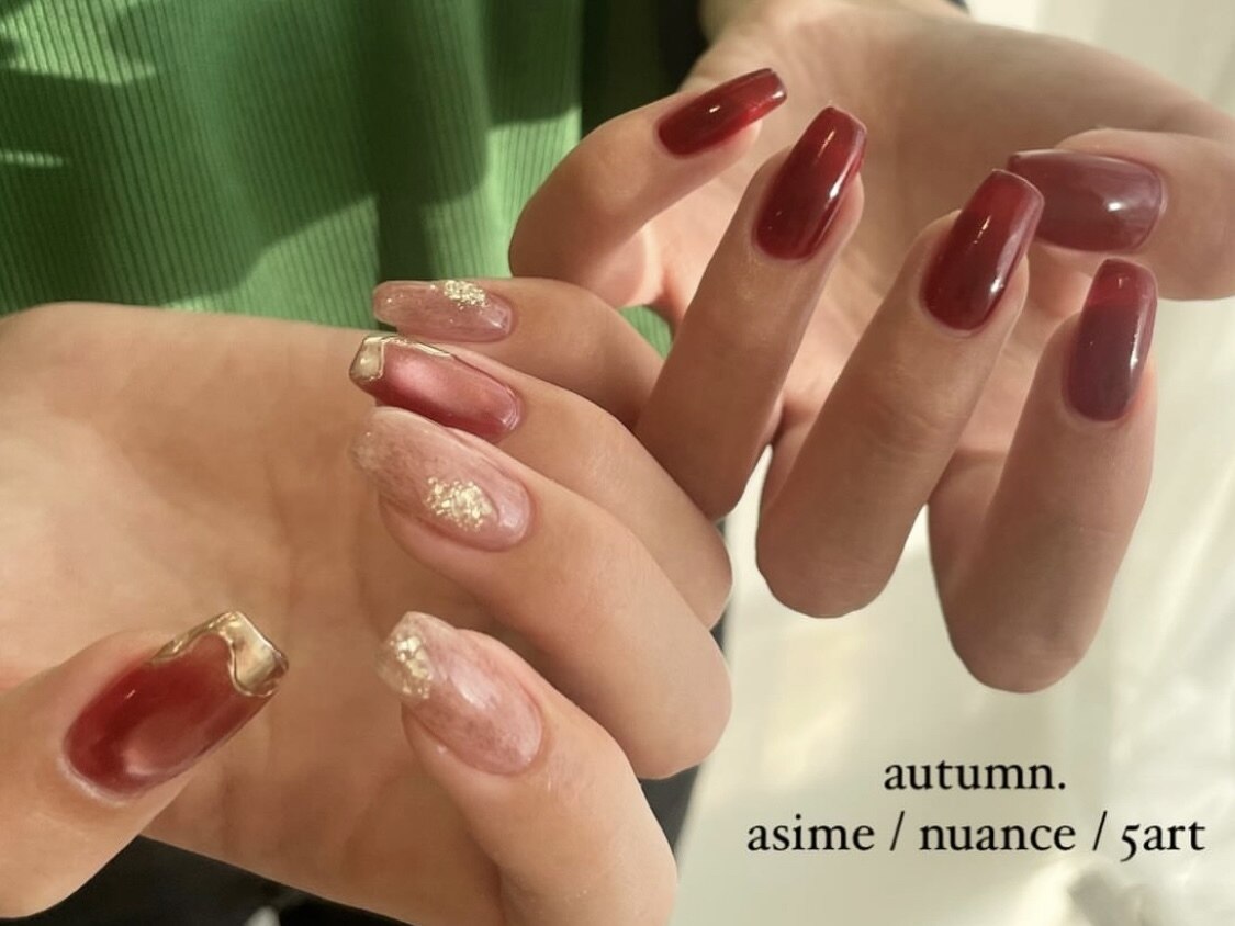 2026年冬トレンド】ボルドー クリスマスのネイルデザイン集｜人気順｜5