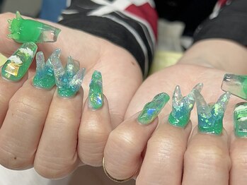 新宿３dネイル 鉱石ネイル