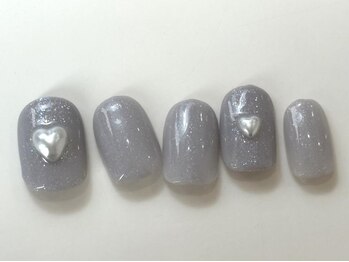 ネイルメゾン 天神店(NAIL MAISON)/シンプルパールハート¥7000
