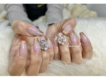 ハナネイルアンドアイラッシュ(hana nail & eyelash)/オーロラ＋ミラー組み合わせ