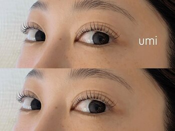 ウミ(umi)の写真/自まつ毛を活かしたナチュラルなデザインが得意♪種類豊富なロッドであなただけの理想のまつ毛を叶えます☆