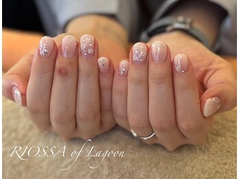 キラキラフラワーネイル