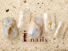 アイネイルズ 町田店(I nails)/クリアベース天然石ネイル8980円