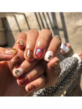 ネイルスペース ジェイズ ピンキー(NAIL SPACE J's PINKY)/秋ネイル