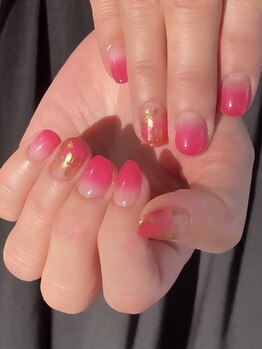 サフィールネイルサフィールネイル(Saphir nail)/ミラーフラワーネイル