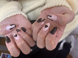 バレンタインネイル