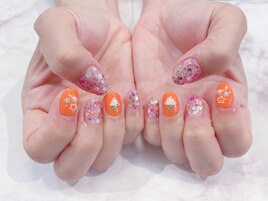 #アイスネイル#ネオンカラー