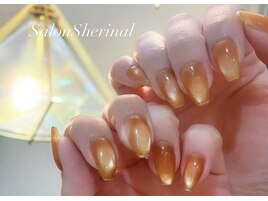 秋カラーマグネットネイル