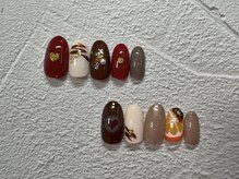 ネルパラ ネイルカウンター ミエルかわぐち店の雰囲気（デザインネイル　6050円　他デザインネイル多数）