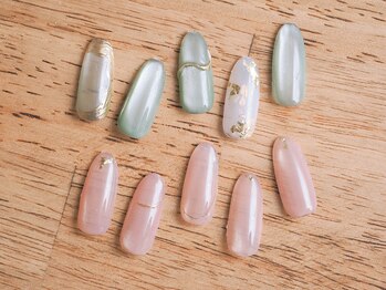 エン(en.)の写真/トレンドパーツ×シンプルネイルで、さりげなく個性が光る洗練された指先へ♪抜け感のある綺麗な指先に◎