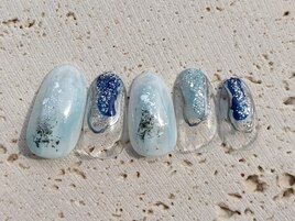 ブルーニュアンスネイル♪