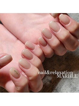 ネイルアンドリラクゼーション マーブル(MARBLE)/ワンカラーネイル￥4,550