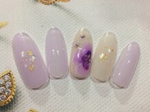 ネイルサロン リリオ(Nail Salon Ririo)/紫パンジーネイル