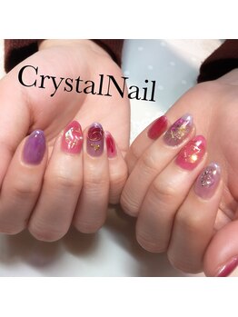 クリスタルネイル ボンベルタ橘店(CRYSTAL NAIL)/ワイヤー×フラワーネイル