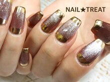 ネイルトリート 茨木駅前店(NAIL TREAT)/マグネット×ミラーネイル