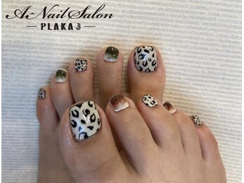 エーネイルサロン プラーカ本店(A-Nail Salon)/　ニュアンスレオパード
