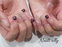 ネイルズアリー 立川店(Nails ally)/ワンホンネイル×くま×ハート