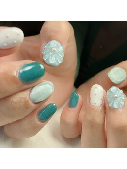 ぷっくりフラワーグリーン