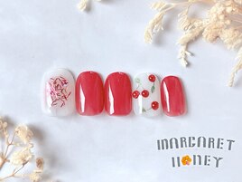 ぷっくりさくらんぼネイル
