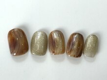 ネイルメゾン 天神店(NAIL MAISON)/カフェラテブラウンラメ¥5000