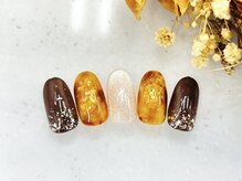 キャンアイドレッシー 足利店(Can I Dressy)/秋・大人可愛い上品ネイル￥6000