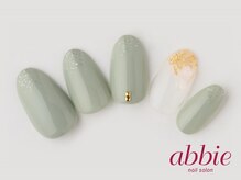 ネイルサロンアビー 北千住店(abbie)/グレイッシュミント　￥9328