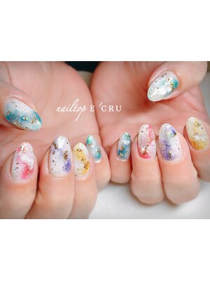 nail top E CRU　【ネイル　トップ　エクル】