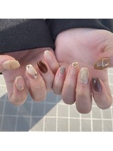 ミントリーフ バイ リート(Mint leaf by Reat)/ブラウンベージュニュアンス